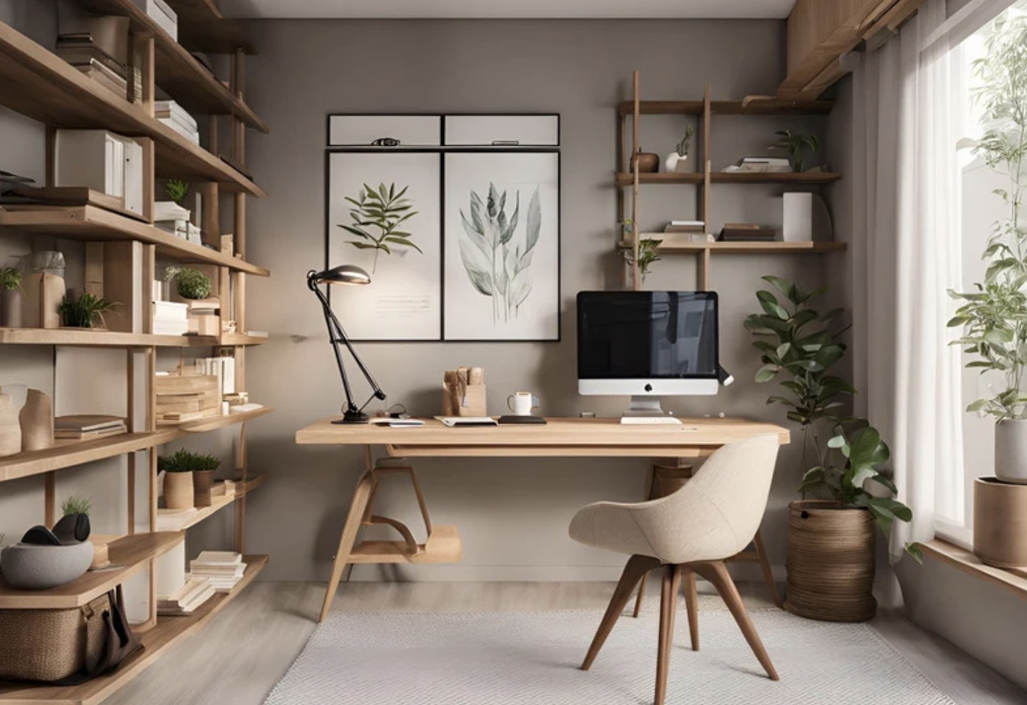Organized calm living space
